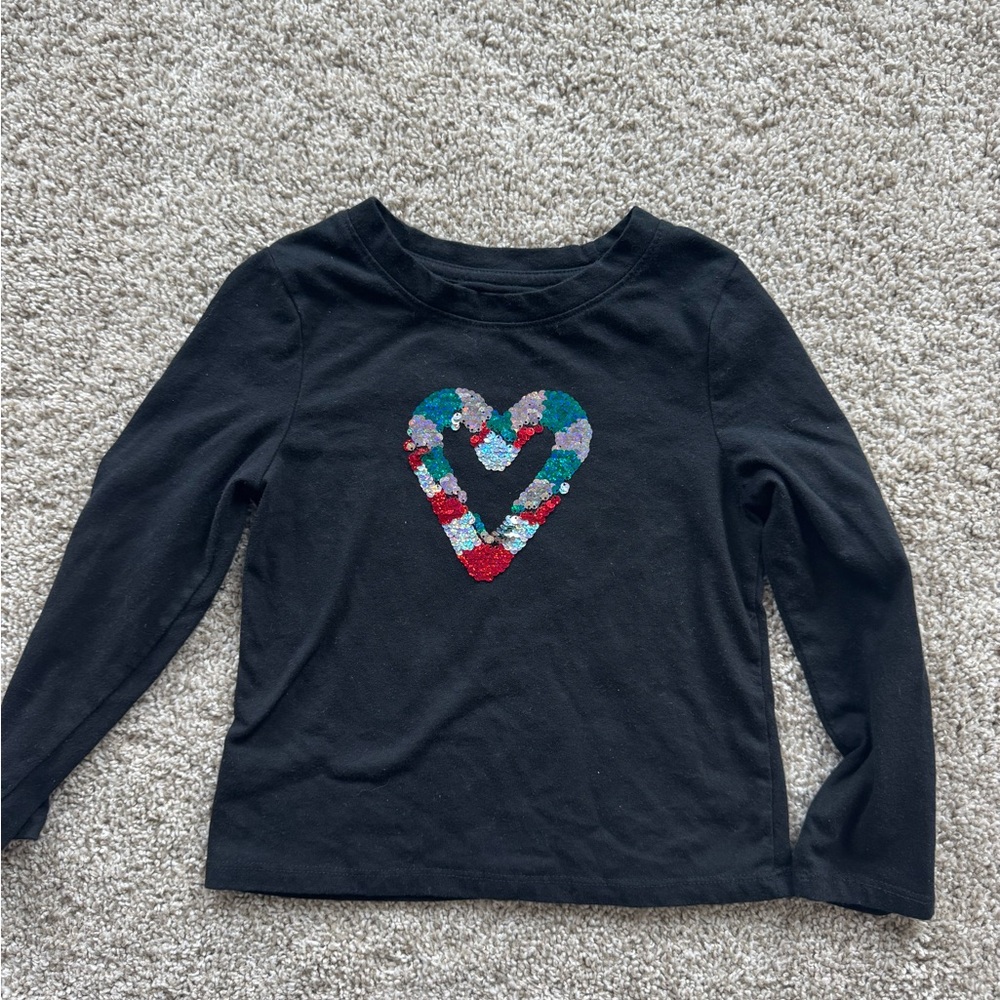 Girls Long Sleeve Shirt Bundle Festive holiday graphic Christmas tops size 4/5 - Picture 9 of 11